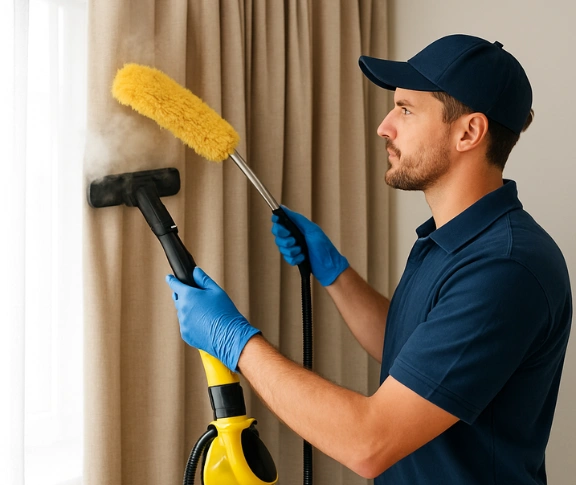 Trusted blind cleaning technician Matty Curtain Cleaning nudgee-beach QLD