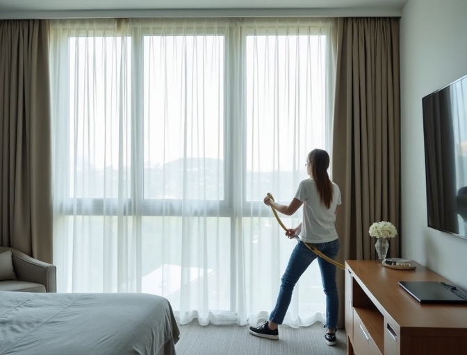 Nudgee Beach Sheer Curtain Cleaning